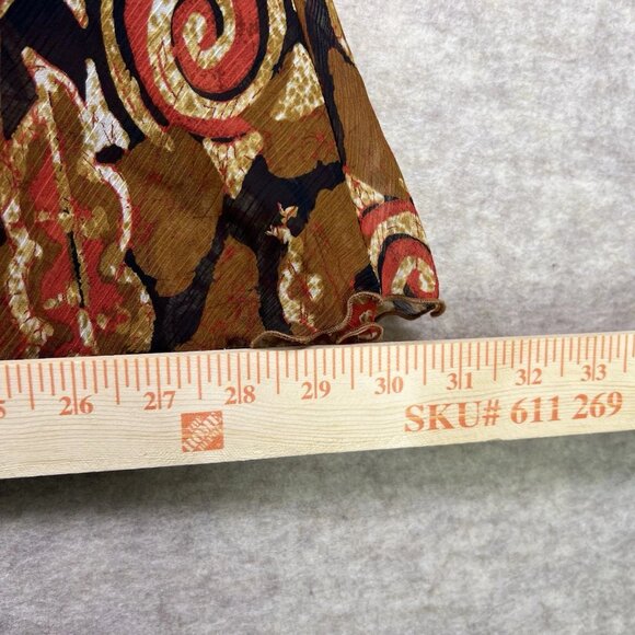 VTG Bohemian Maxi Skirt Women’s 10 Brown Abstract Ethnic Print Festival Hippie - Picture 6 of 9